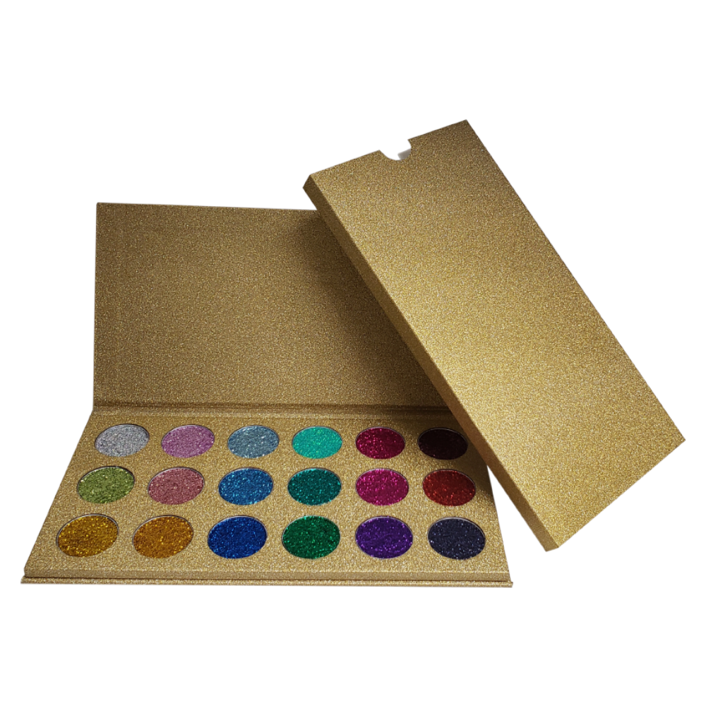 18 Color Diamond Glitter Pressed Powder Palette