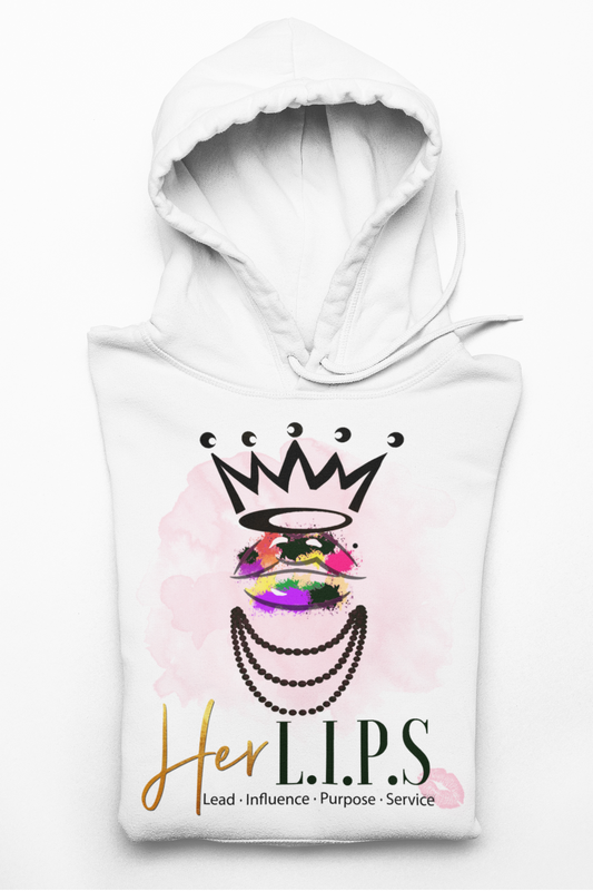 HerL.I.P.S. Graphic Logo "Queen ORIGIN" black crwn/black pearls Hoodie